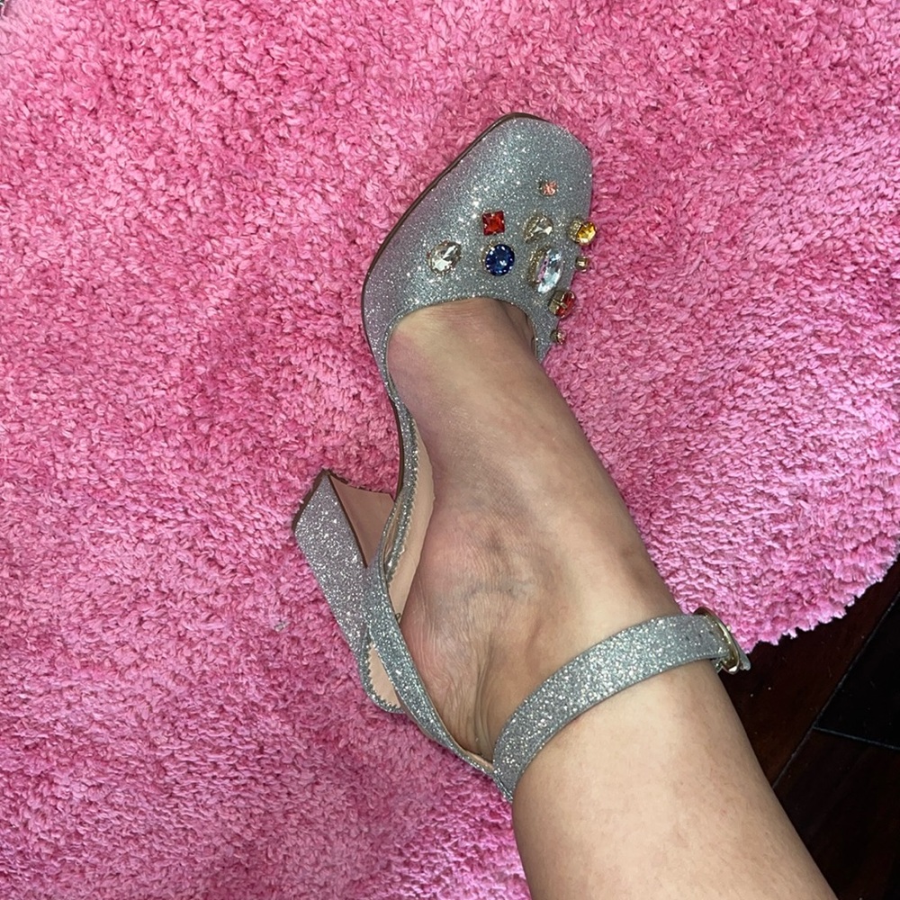 Like new j crew genuine leather heels 7